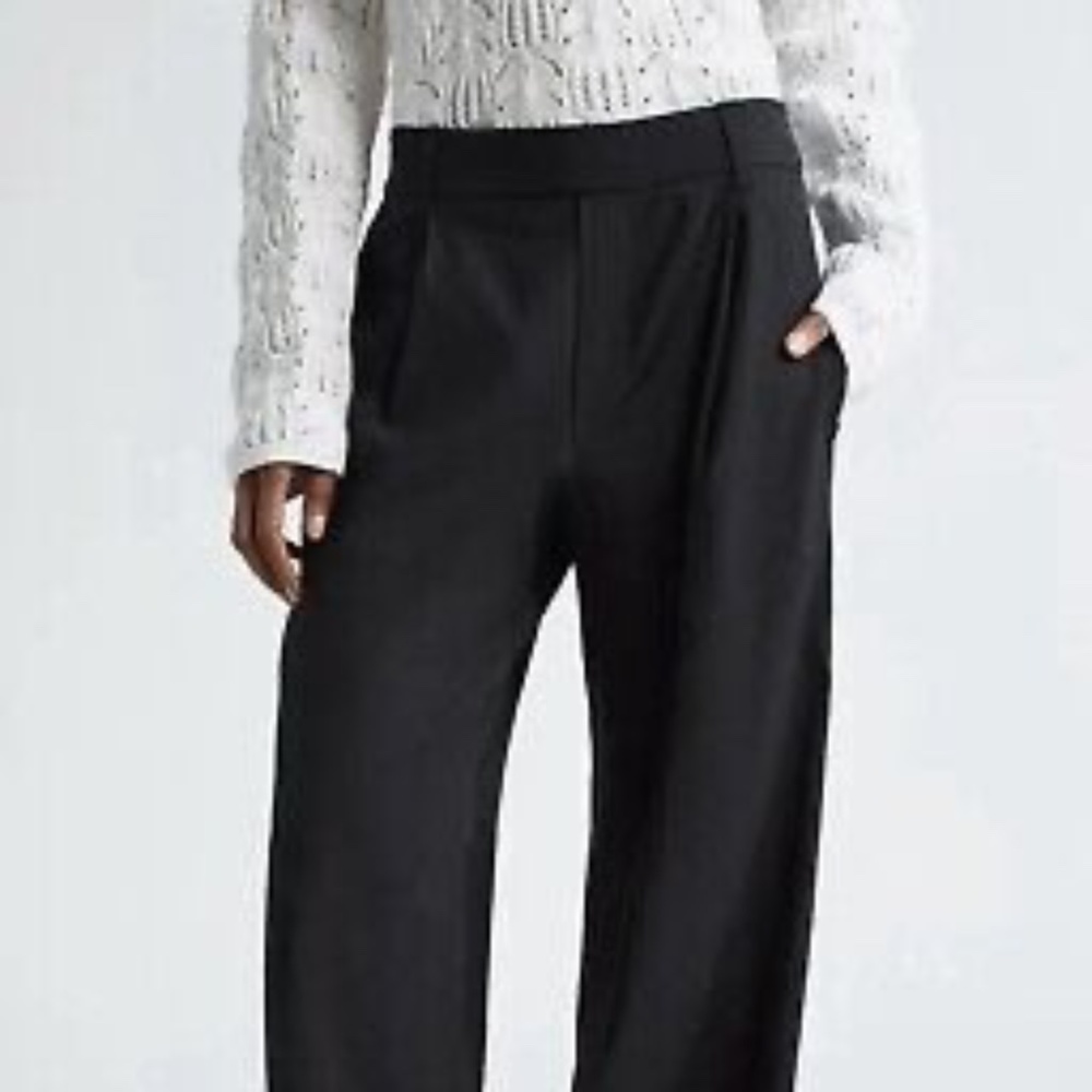 Vince Linen-Blend High Waist Pull on Pant